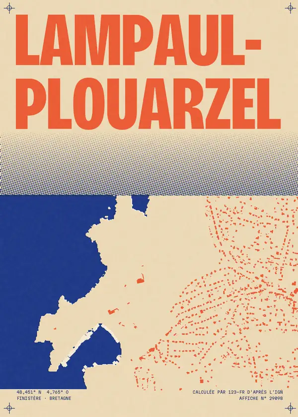 Affiche de Lampaul-Plouarzel, calculée par 123-fr d'après l'IGN