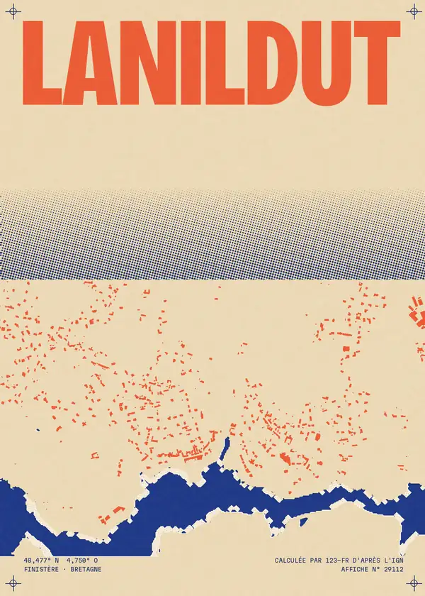 Affiche de Lanildut, calculée par 123-fr d'après l'IGN