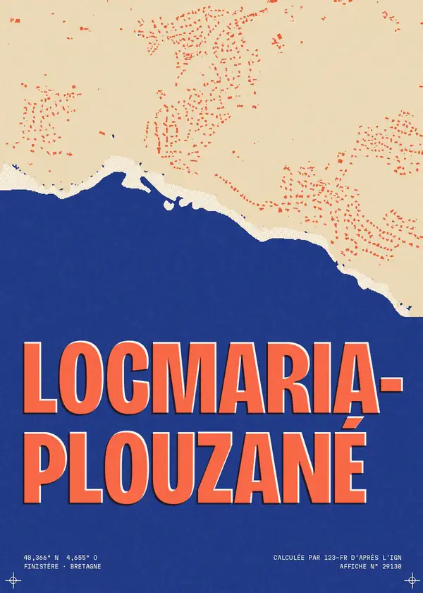Affiche de Locmaria-Plouzané, calculée par 123-fr d'après l'IGN