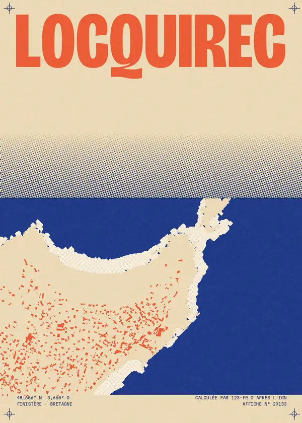 Affiche de Locquirec, calculée par 123-fr d'après l'IGN