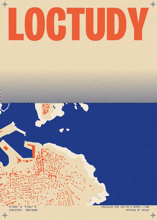 Affiche de Loctudy, calculée par 123-fr d'après l'IGN