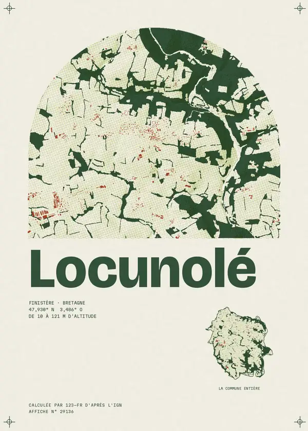 Affiche de Locunolé, calculée par 123-fr d'après l'IGN