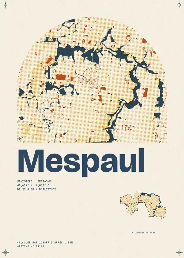 Affiche de Mespaul, calculée par 123-fr d'après l'IGN