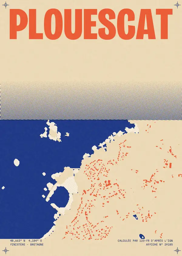 Affiche de Plouescat, calculée par 123-fr d'après l'IGN