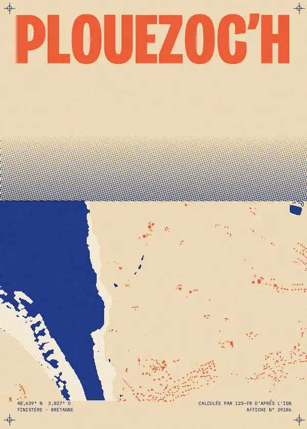 Affiche de Plouezoc'h, calculée par 123-fr d'après l'IGN