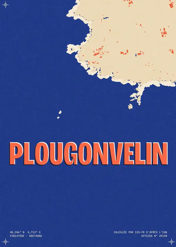 Affiche de Plougonvelin, calculée par 123-fr d'après l'IGN