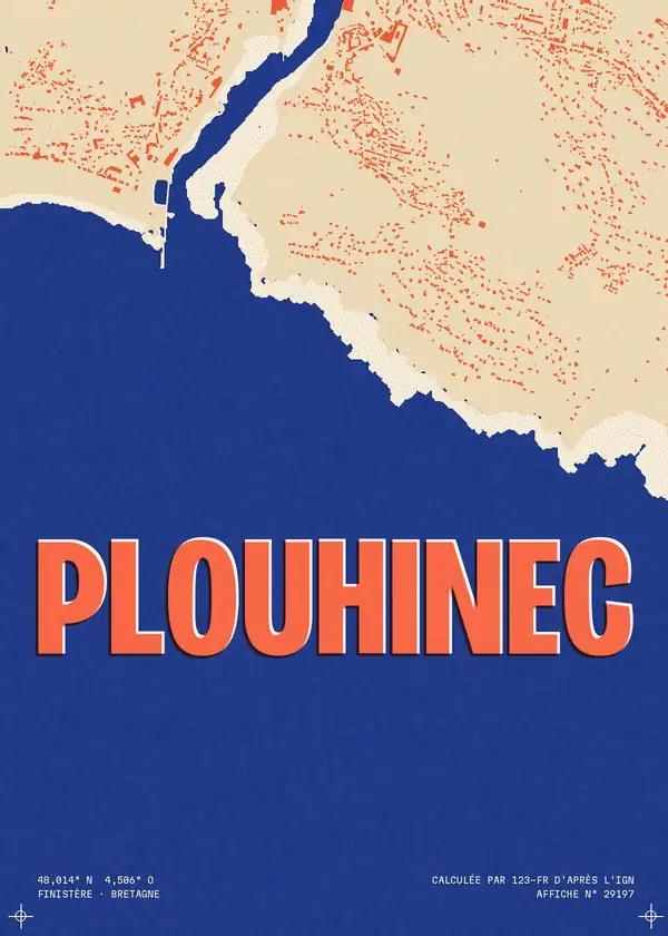 Affiche de Plouhinec, calculée par 123-fr d'après l'IGN