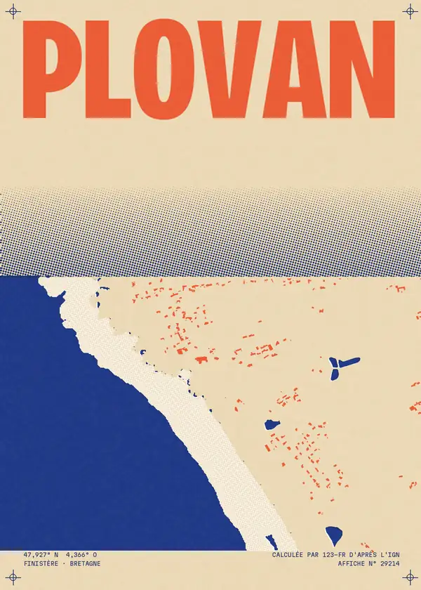 Affiche de Plovan, calculée par 123-fr d'après l'IGN