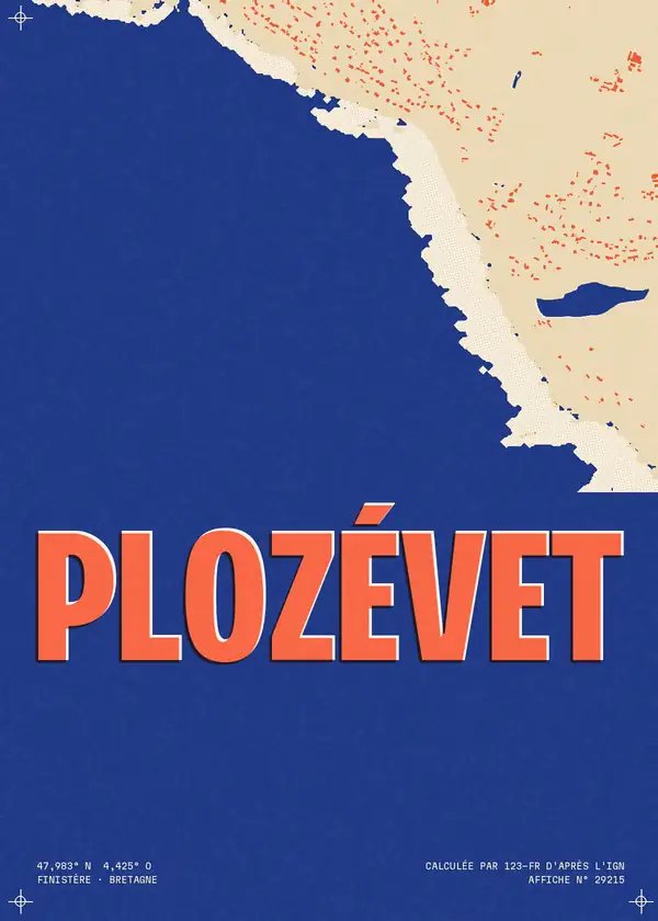 Affiche de Plozévet, calculée par 123-fr d'après l'IGN