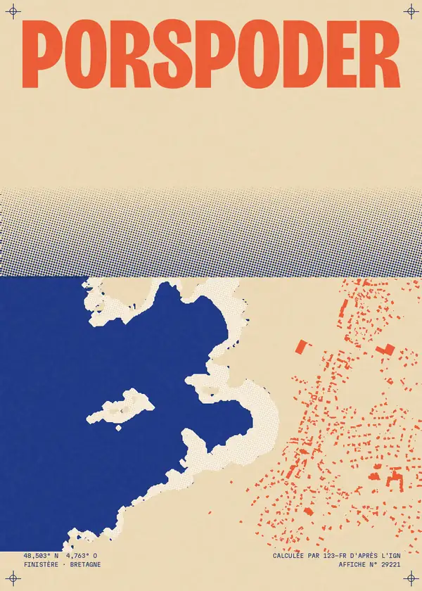 Affiche de Porspoder, calculée par 123-fr d'après l'IGN
