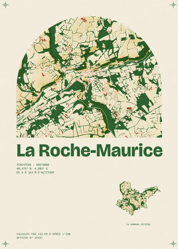 Affiche de La Roche-Maurice, calculée par 123-fr d'après l'IGN