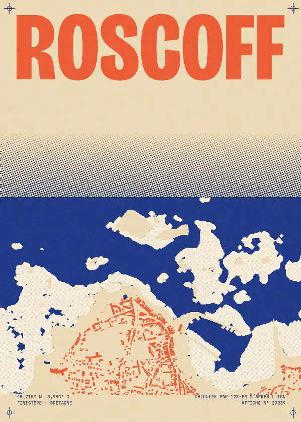 Affiche de Roscoff, calculée par 123-fr d'après l'IGN