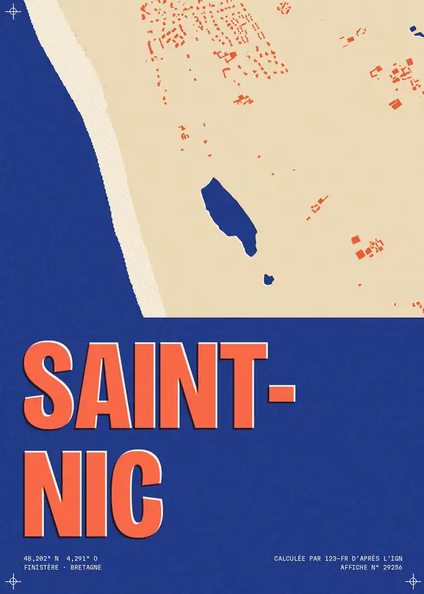 Affiche de Saint-Nic, calculée par 123-fr d'après l'IGN