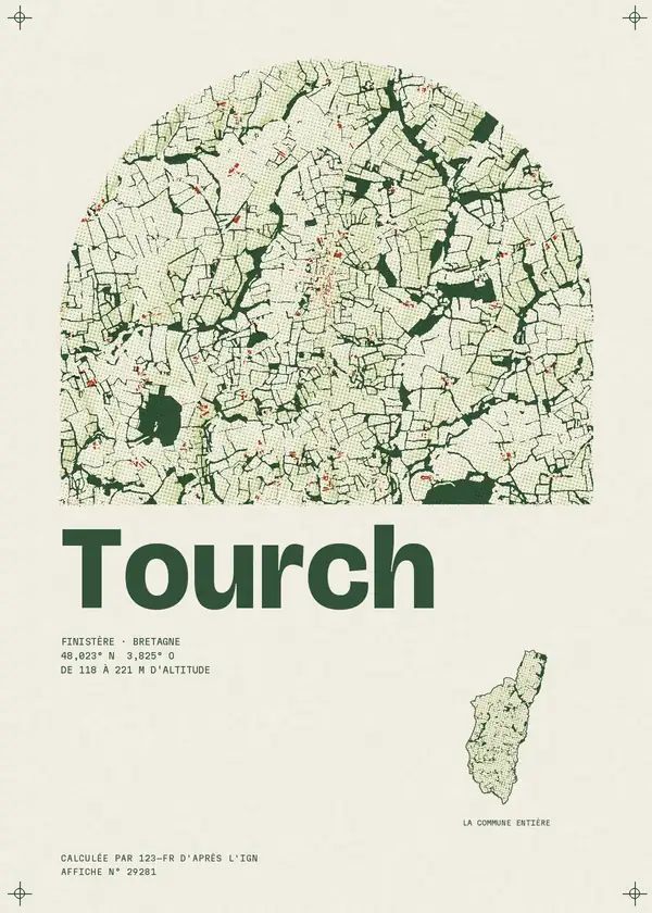 Affiche de Tourch, calculée par 123-fr d'après l'IGN