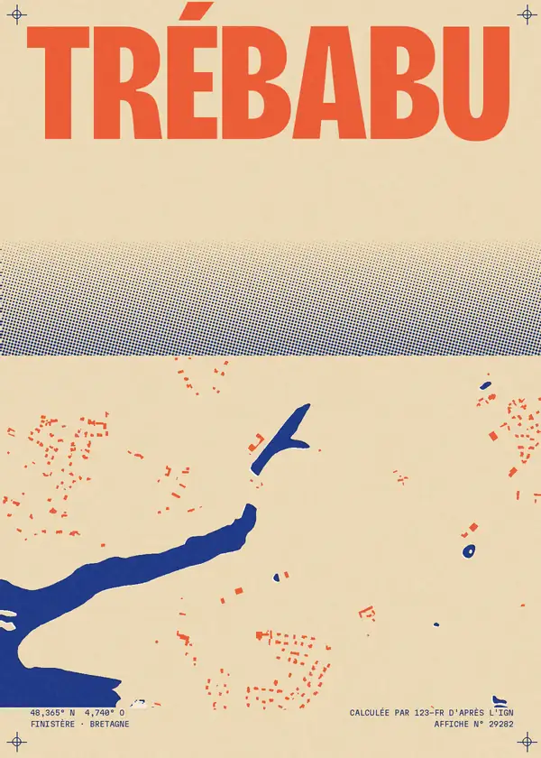 Affiche de Trébabu, calculée par 123-fr d'après l'IGN