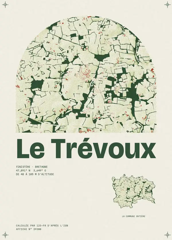 Affiche de Le Trévoux, calculée par 123-fr d'après l'IGN
