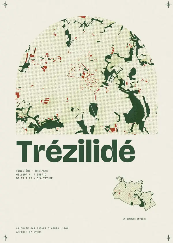 Affiche de Trézilidé, calculée par 123-fr d'après l'IGN