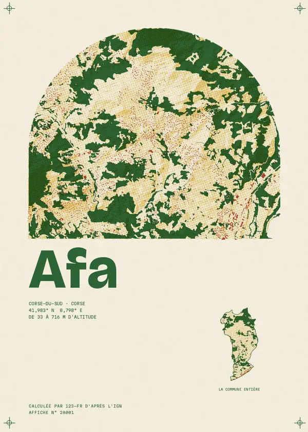 Affiche de Afa, calculée par 123-fr d'après l'IGN