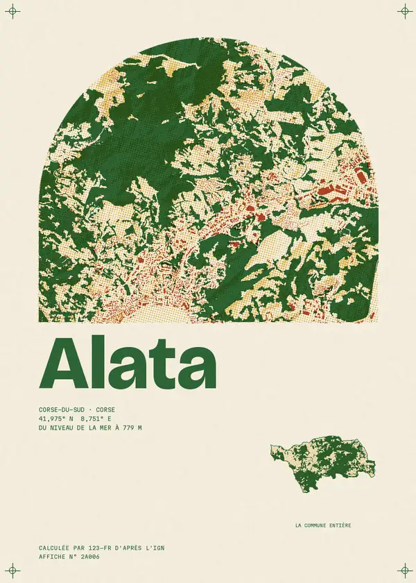 Affiche de Alata, calculée par 123-fr d'après l'IGN