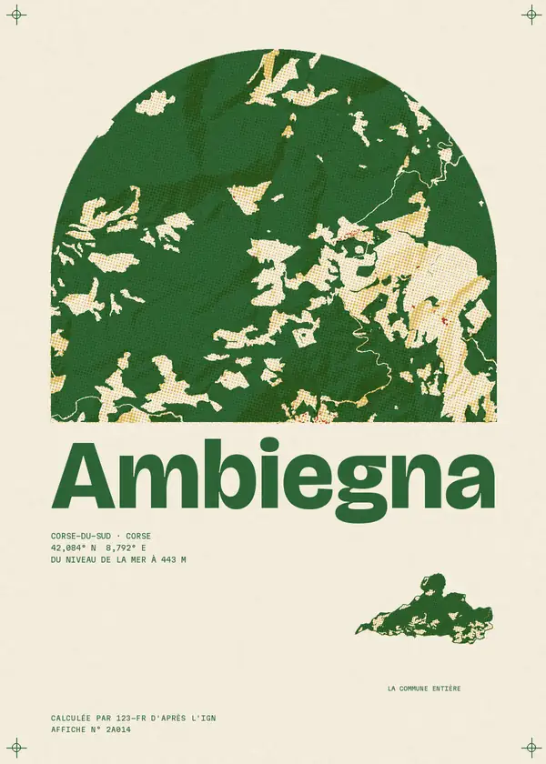 Affiche de Ambiegna, calculée par 123-fr d'après l'IGN