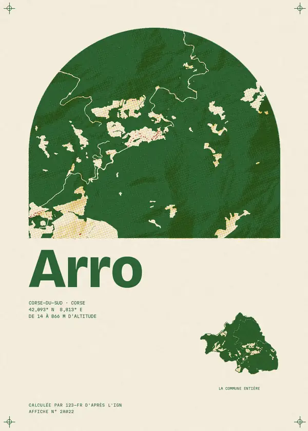 Affiche de Arro, calculée par 123-fr d'après l'IGN