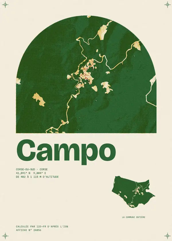 Affiche de Campo, calculée par 123-fr d'après l'IGN