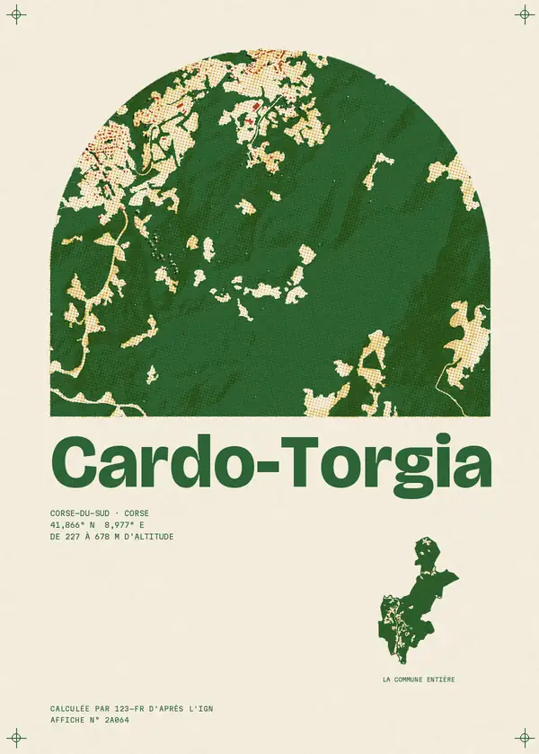 Affiche de Cardo-Torgia, calculée par 123-fr d'après l'IGN