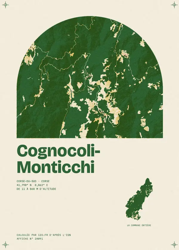 Affiche de Cognocoli-Monticchi, calculée par 123-fr d'après l'IGN
