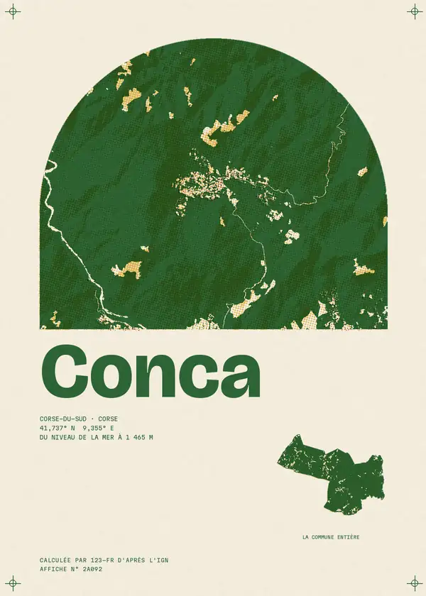 Affiche de Conca, calculée par 123-fr d'après l'IGN