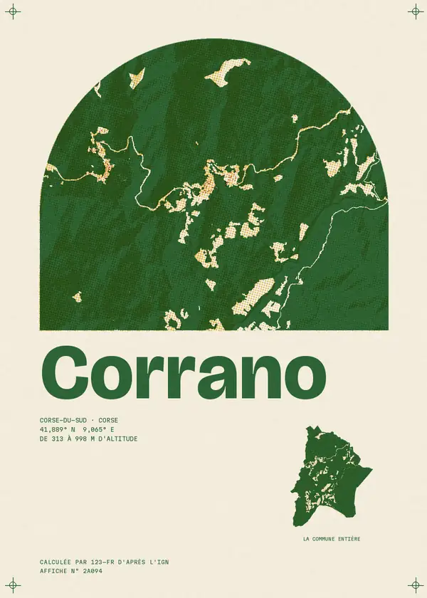 Affiche de Corrano, calculée par 123-fr d'après l'IGN