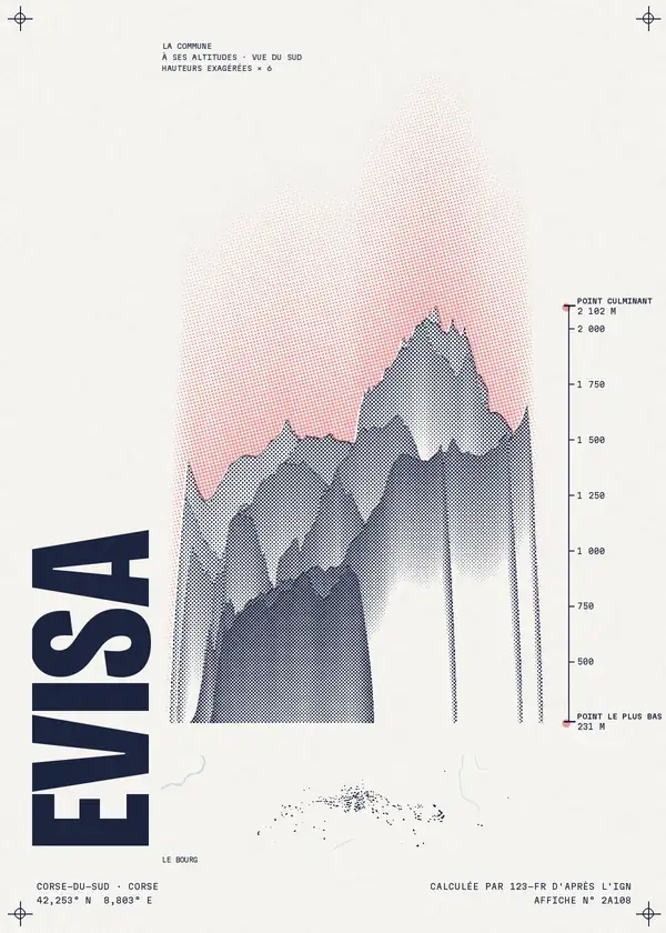 Affiche de Évisa, calculée par 123-fr d'après l'IGN