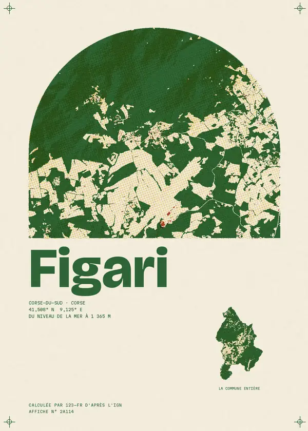 Affiche de Figari, calculée par 123-fr d'après l'IGN