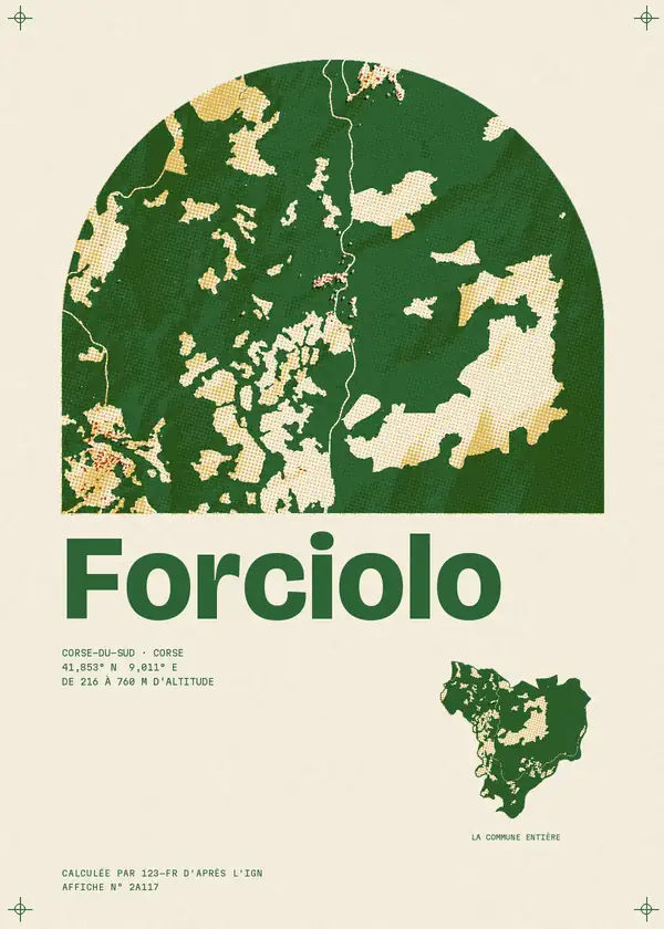 Affiche de Forciolo, calculée par 123-fr d'après l'IGN