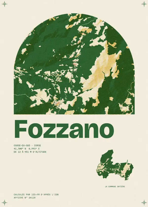 Affiche de Fozzano, calculée par 123-fr d'après l'IGN