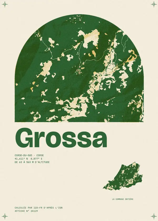 Affiche de Grossa, calculée par 123-fr d'après l'IGN