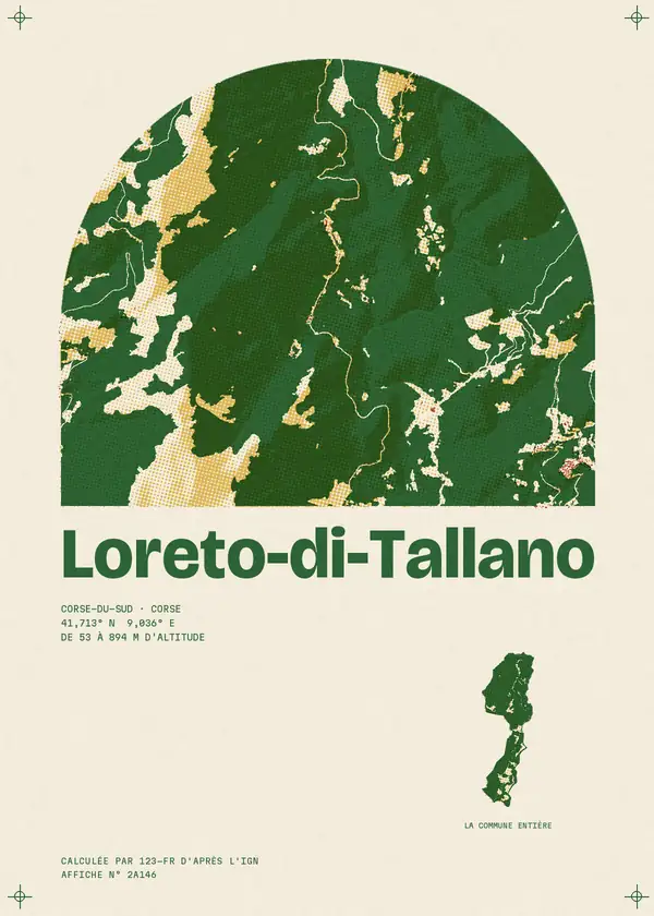 Affiche de Loreto-di-Tallano, calculée par 123-fr d'après l'IGN