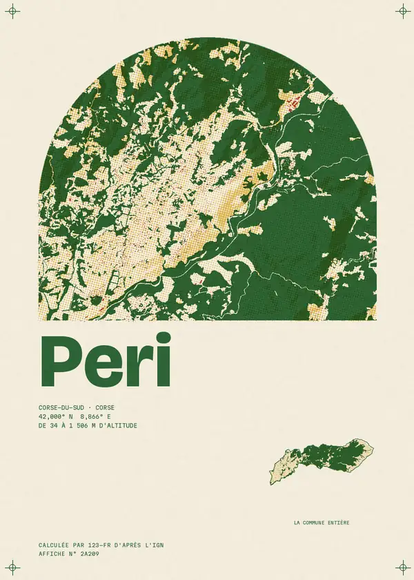 Affiche de Peri, calculée par 123-fr d'après l'IGN