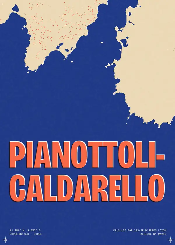 Affiche de Pianottoli-Caldarello, calculée par 123-fr d'après l'IGN