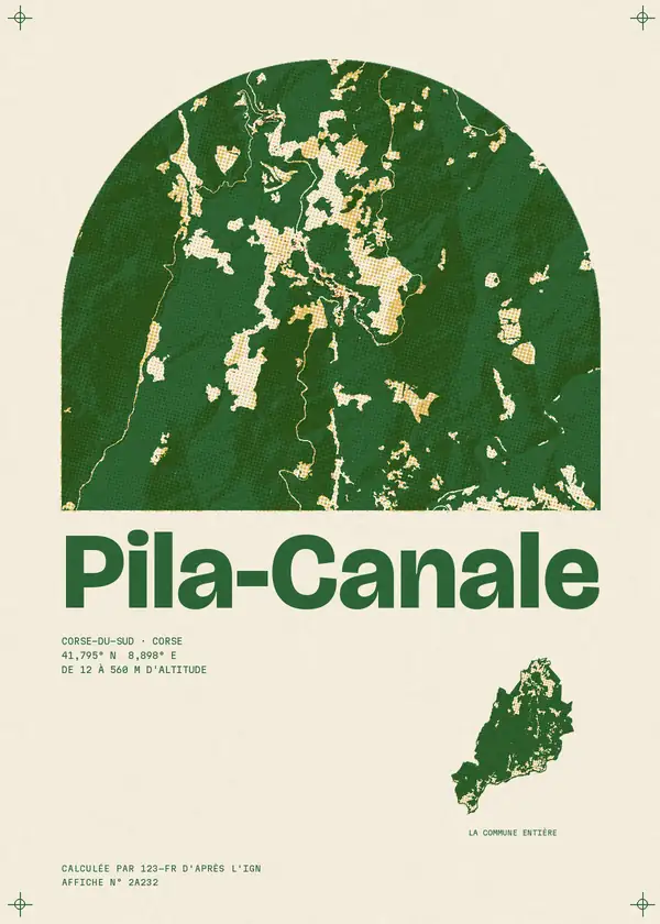 Affiche de Pila-Canale, calculée par 123-fr d'après l'IGN