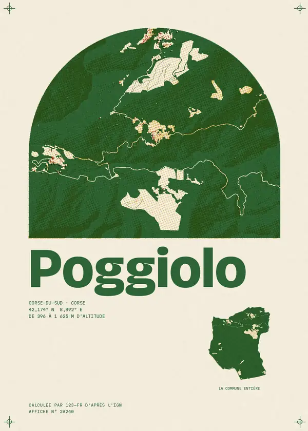 Affiche de Poggiolo, calculée par 123-fr d'après l'IGN