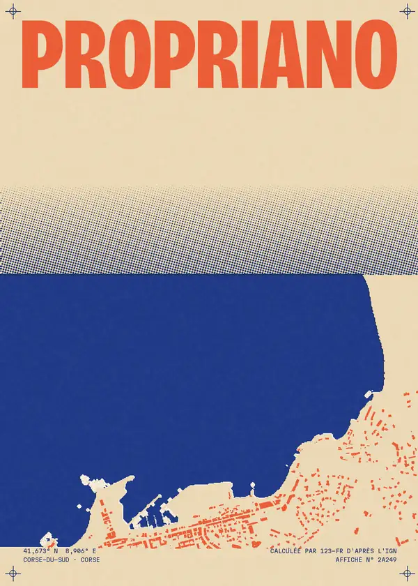 Affiche de Propriano, calculée par 123-fr d'après l'IGN