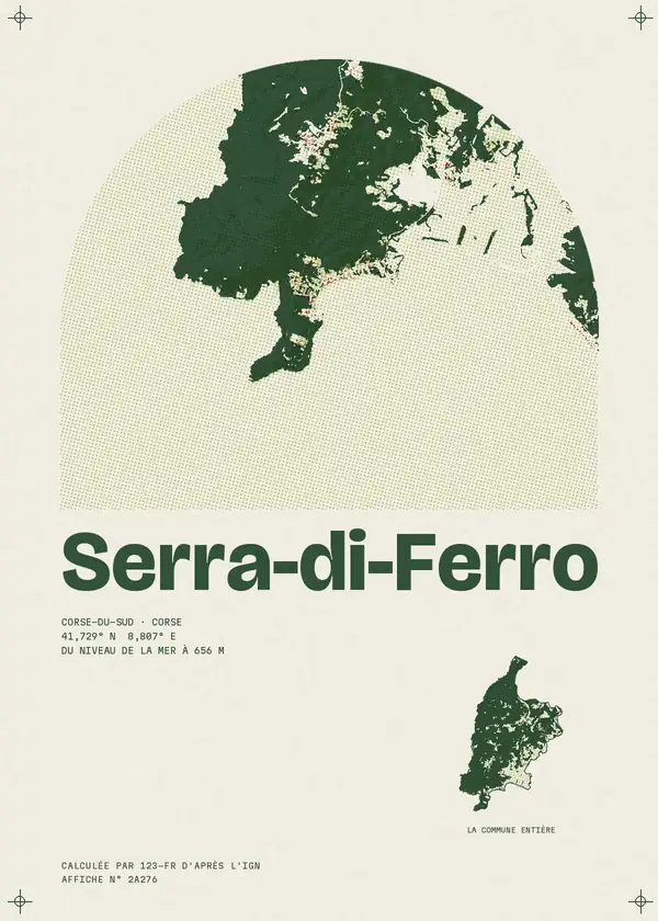 Affiche de Serra-di-Ferro, calculée par 123-fr d'après l'IGN