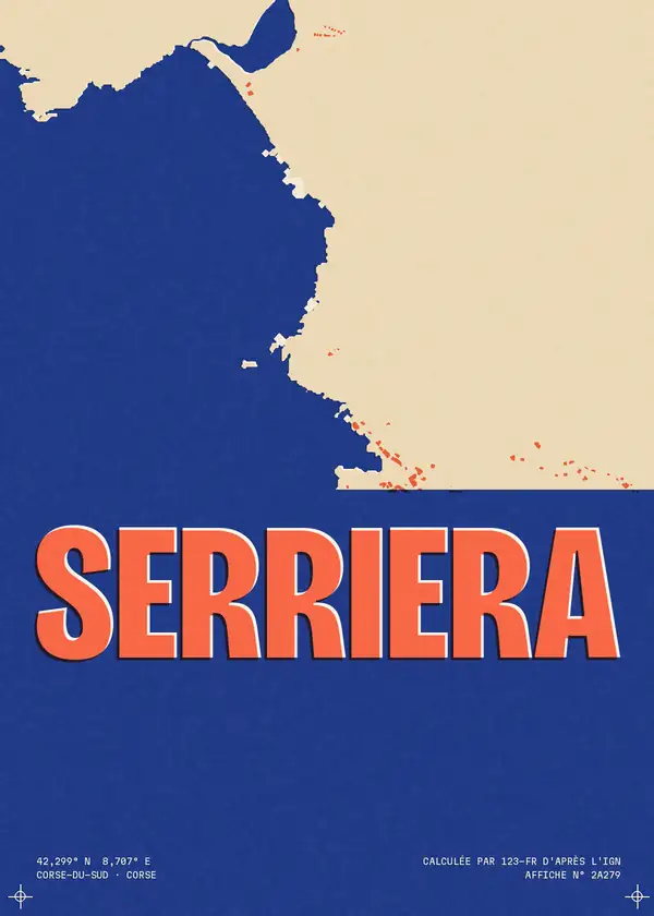 Affiche de Serriera, calculée par 123-fr d'après l'IGN