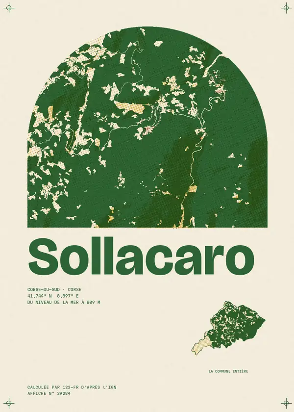 Affiche de Sollacaro, calculée par 123-fr d'après l'IGN