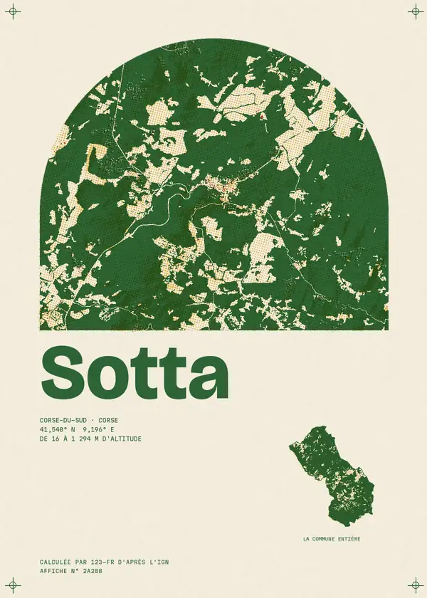 Affiche de Sotta, calculée par 123-fr d'après l'IGN