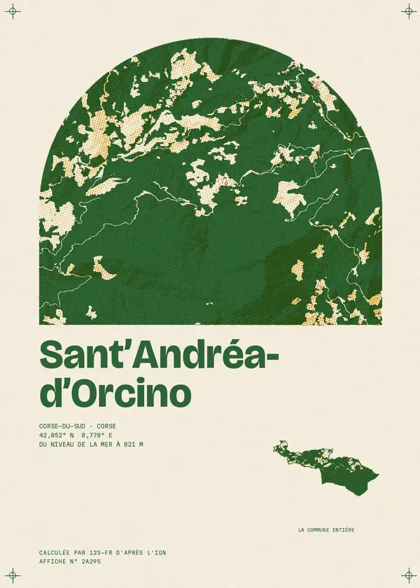 Affiche de Sant'Andréa-d'Orcino, calculée par 123-fr d'après l'IGN