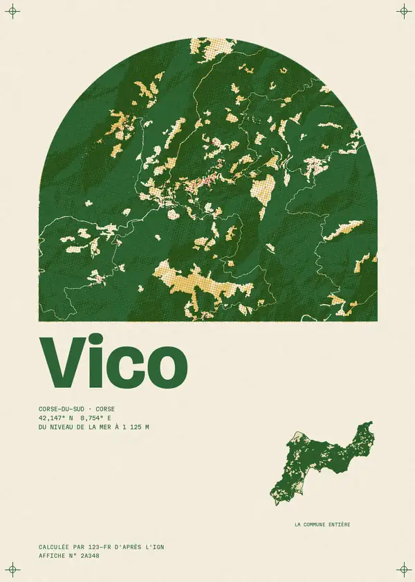 Affiche de Vico, calculée par 123-fr d'après l'IGN