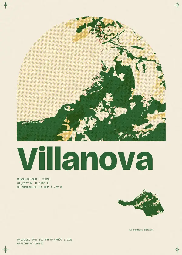 Affiche de Villanova, calculée par 123-fr d'après l'IGN