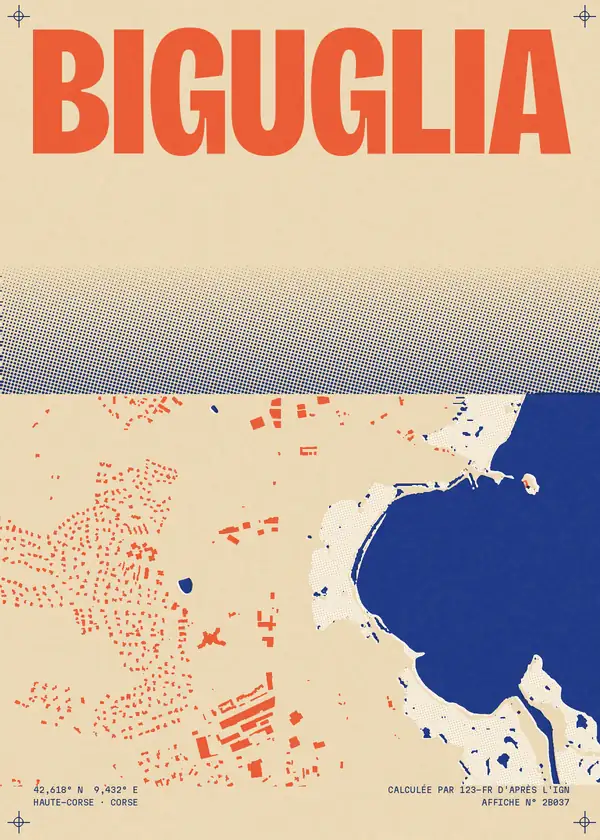 Affiche de Biguglia, calculée par 123-fr d'après l'IGN
