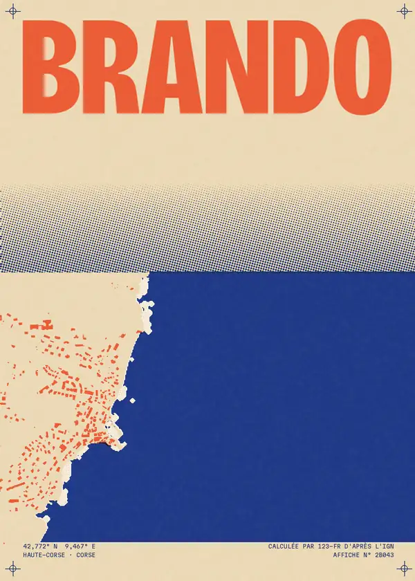 Affiche de Brando, calculée par 123-fr d'après l'IGN